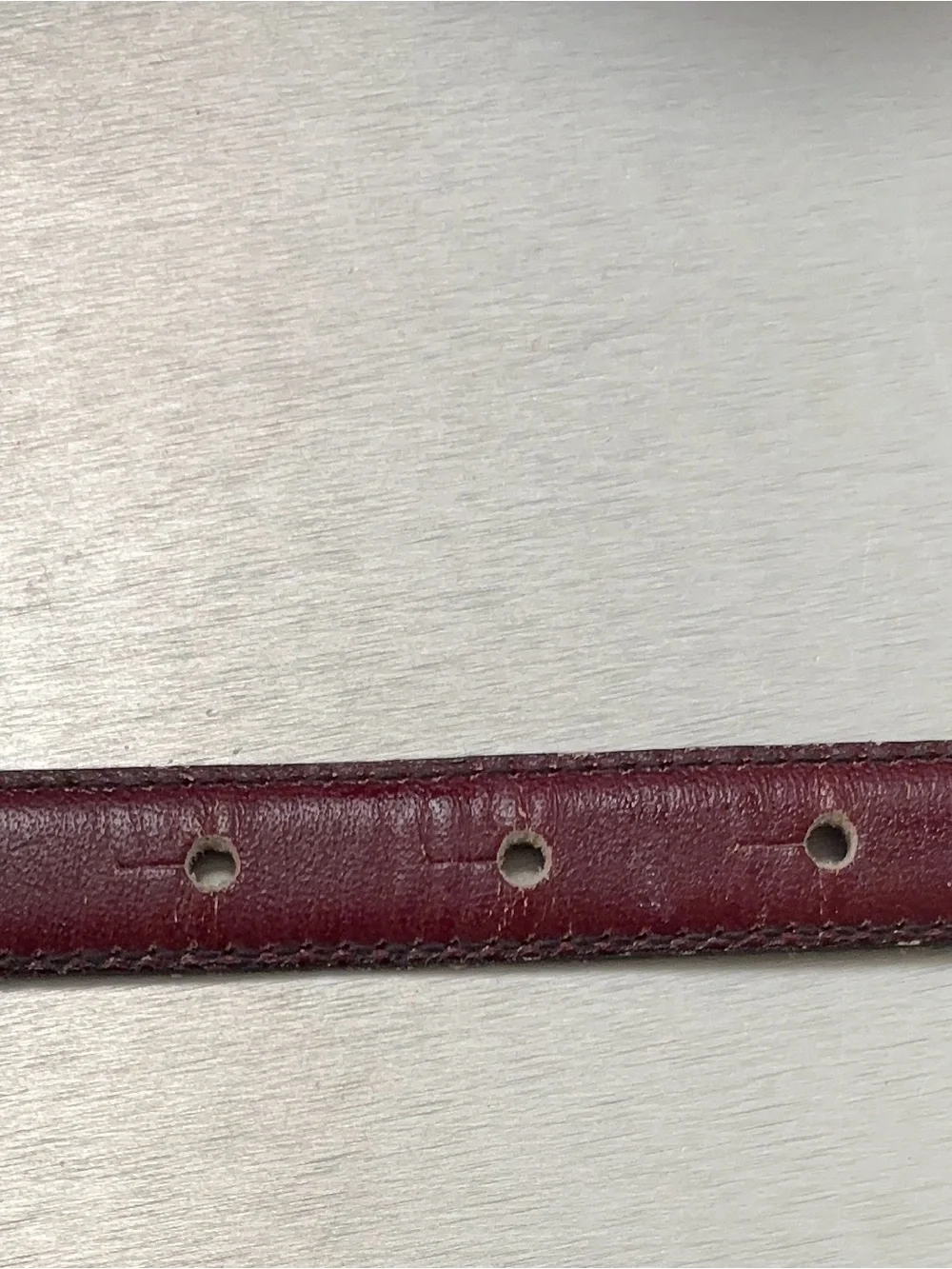 Etienne Aigner Vintage 1/2 inch Leather Belt with Gold-Tone Logo Buckle